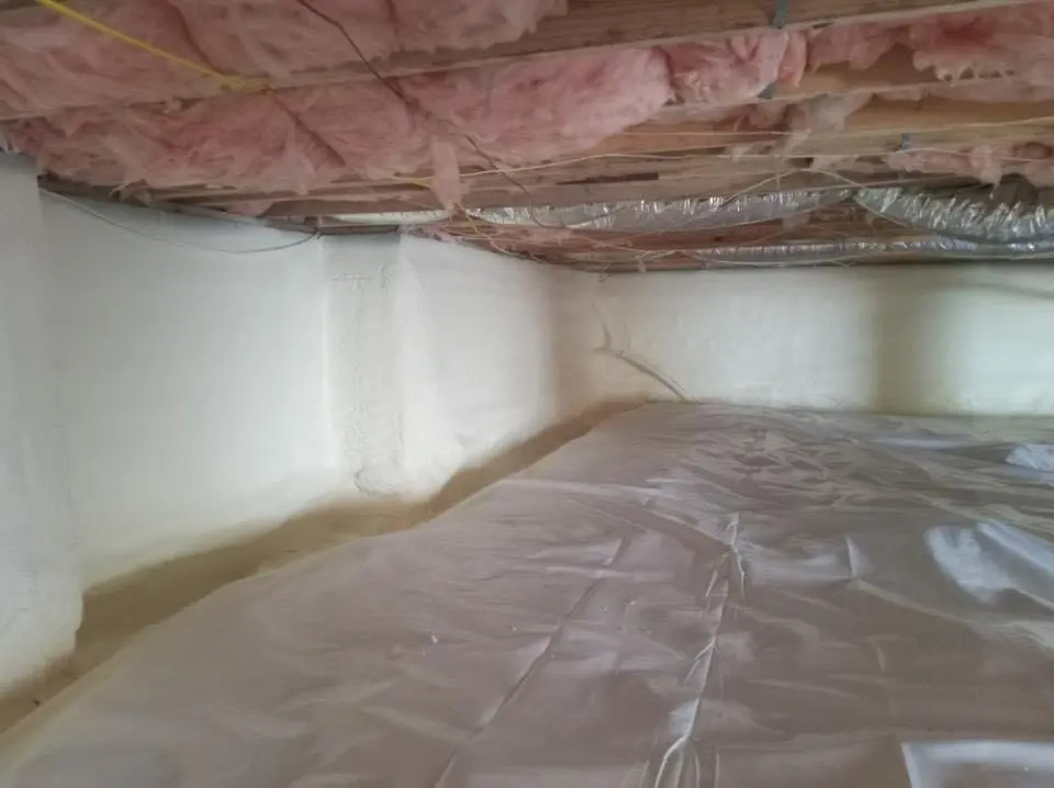 Crawl space encapsulation with closed-cell spray foam for Attic Insulation in Adams